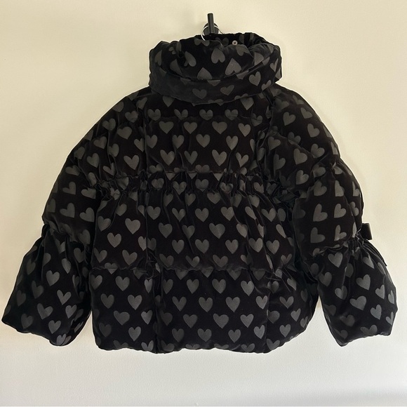 FENDI Down-filled Heart-motif Velvet Jacket In Black size 40 - Picture 9 of 15